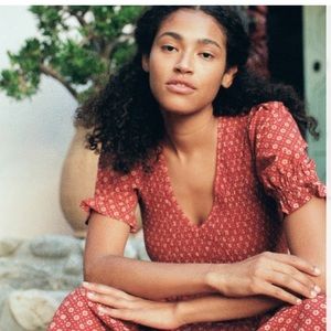 Christy Dawn Brooklyn Dress / Size M / Red Petunia Dot